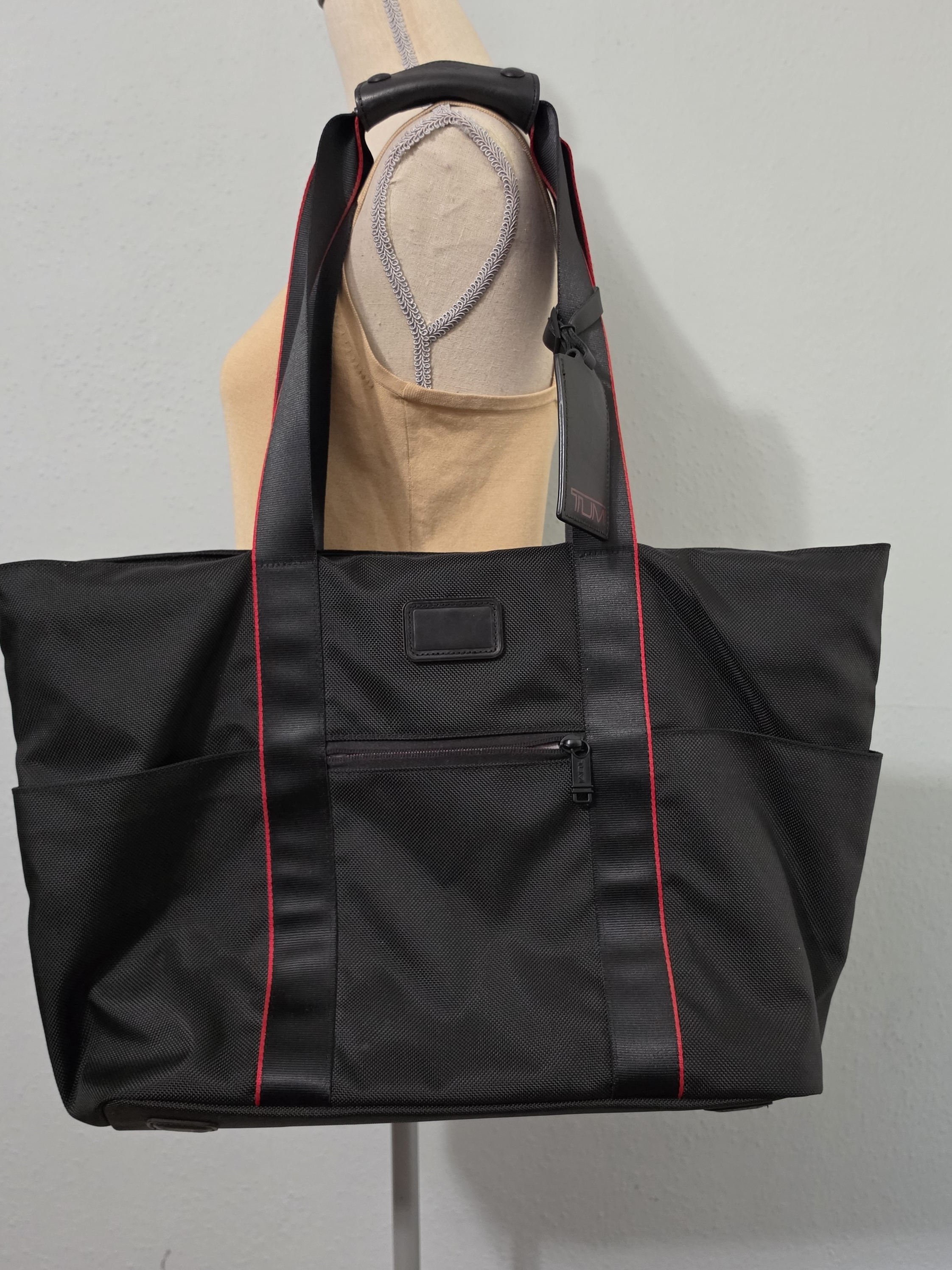Tumi Travel Satchel Black Nylon Bag Authentic